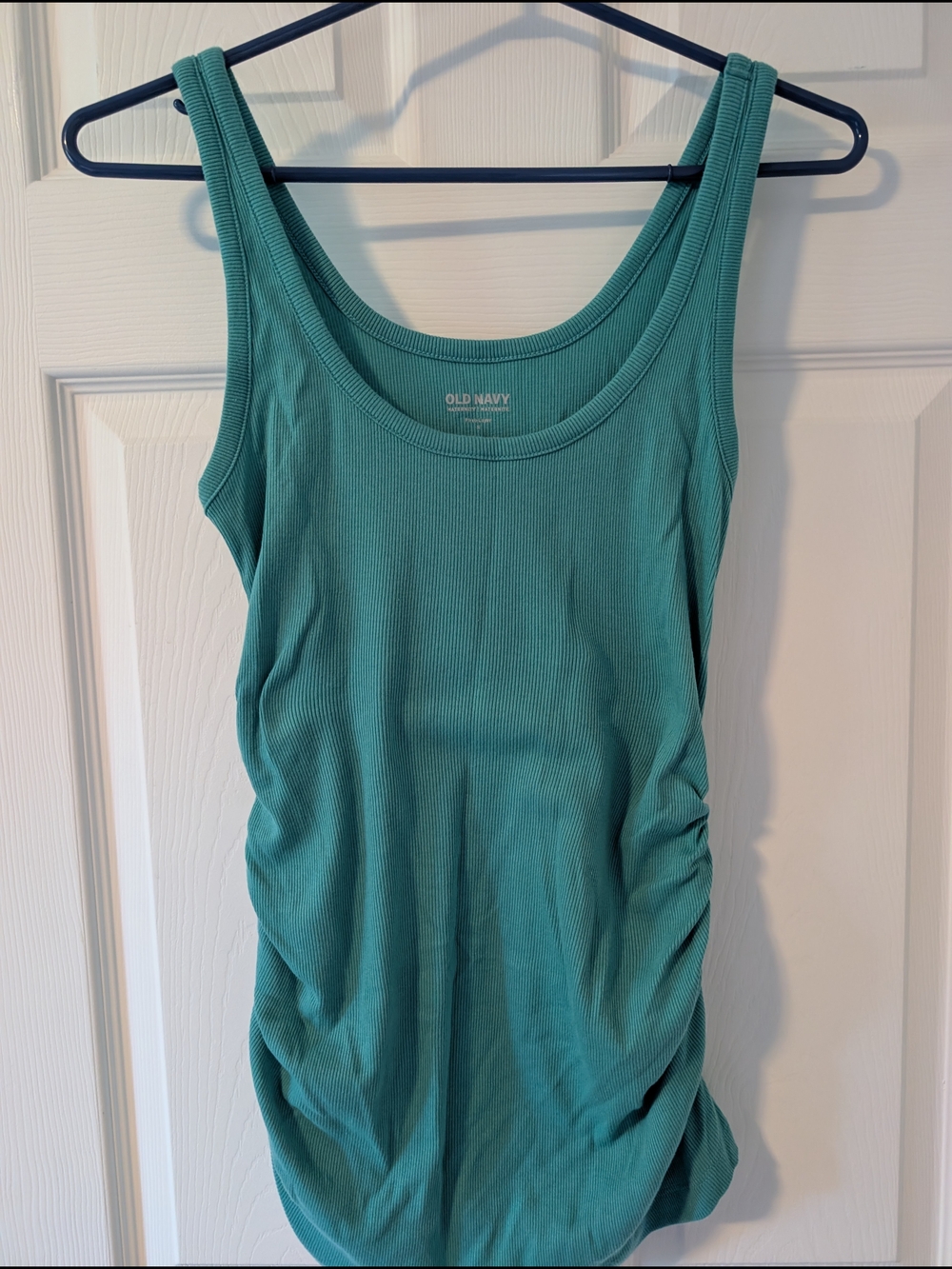 Old Navy Maternity Teal Ribbed Scoop Neck Tank Size Small